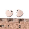 201 Stainless Steel Charms STAS-H191-01B-RG-3