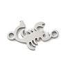 201 Stainless Steel Laser Cut Connector Charms STAS-R133-02P-14-1