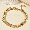 304 Stainless Steel Oval Link Chain Necklaces Bracelets Sets SJEW-D091-08G-5