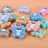 16Pcs 8 Colors Cartoon Bear Silicone Beads JX699A-3