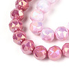 Anti-Tarnish Electroplate Glass Beads Strands GLAA-N010-10mm-03-2