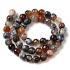 Dyed & Heated Natural Fire Crackle Agate Beads Strands G-P539-B01-15-3