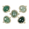 Natural Green Strawberry Quartz Faceted Oval Links G-B126-01G-02-1