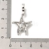 Brass Micro Pave Cubic Zirconia European Dangle Pendant Bails KK-K388-52P-3