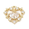 Brass Micro Pave Cubic Zirconia Pendants LS-KK-Z094-01G-01-1