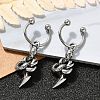 316 Surgical Stainless Steel Hoop Earrings EJEW-G416-50AS-1