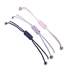 3Pcs Constellations Adjustable Nylon Cord Braided Bead Bracelets for Women Men BJEW-JB11325-07-5