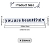 PVC You Are Beautiful Self Adhesive Car Stickers STIC-WH0013-10C-2