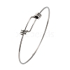 Tarnish Resistant Adjustable 304 Stainless Steel Expandable Bangle Making STAS-D071-1