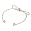 Bowknot Brass Cuff Bangles for Women BJEW-F477-05P-3