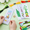 Gorgecraft 4 Sets 4 Styles Lighthouse/Gnome/Christmas Tree DIY Bookmark Cross-Stitch Beginner Kit DIY-GF0009-24-3