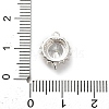 925 Sterling Silver Clear Cubic Zirconia Connector Charms STER-U009-02S-3