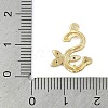 Brass Crystal Rhinestone Letter Links Connector Charms KK-S395-06G-S-3