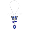 Handmade Lampwork Turkish Evil Eyes Pendant Decorations HJEW-GF0001-74-1