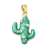 Brass Micro Pave Cubic Zirconia Pendants KK-P336-39G-02-1