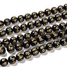 Natural Obsidian Beads Strands G-J359-02-10mm
