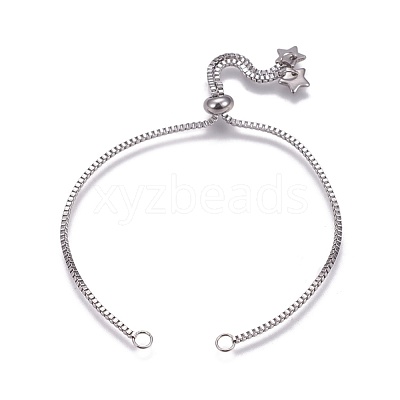 Tarnish Resistant Stainless Steel Slider Bracelet Making AJEW-JB00478-03-1