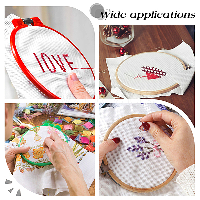 14CT Cross Stitch Canvas Cotton Embroidery Fabric DIY-WH0410-06A-1