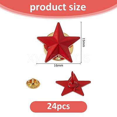 Star Alloy Pin Brooches AJEW-FH0006-07B-G-1