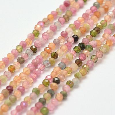 Natural Multicolor Tourmaline Bead Strands X-G-P279-45-2mm-1