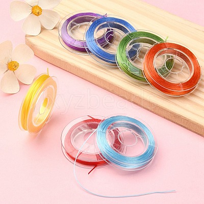 7 Rolls 7 Colors Flat Elastic Crystal String Set EW-YW0001-09-1