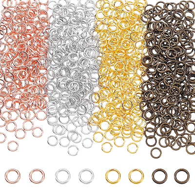 4 Colors Alloy Closed Jump Rings FIND-GA0006-89B-1