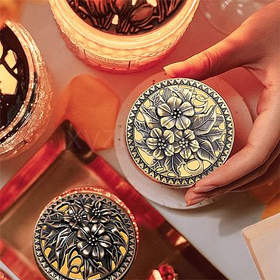 2Pcs 2 Colors Alloy Cover FIND-GF0003-48-1