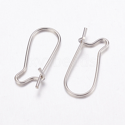 Brass Hoop Earrings Findings Kidney Ear Wires EC221-1-1