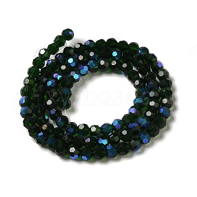 Electroplate Transparent Glass Beads Strands EGLA-A035-T6mm-L10-1