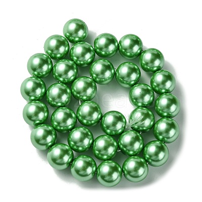 Electroplate Glass Pearl Beads Strands HY-F001-14mm-02-1