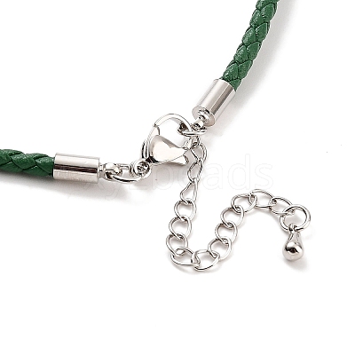 Braided Round Imitation Leather Bracelets Making BJEW-H610-01P-16-1