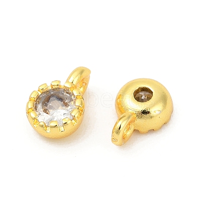 Brass Pave Cubic Zirconia Pendants KK-H204-03G-01-1