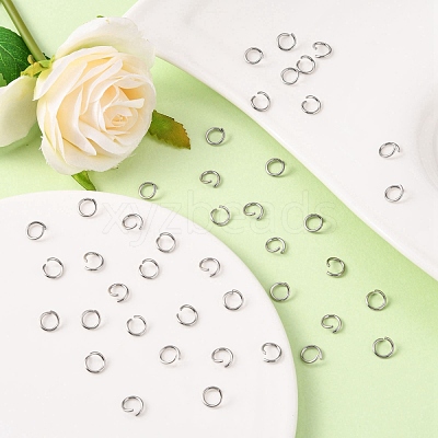 Tarnish Resistant 304 Stainless Steel Open Jump Rings X-STAS-R049-7x1mm-1