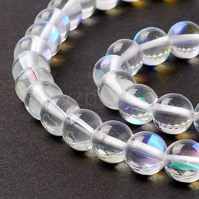 Synthetic Moonstone Beads Strands G-E573-02B-14-1