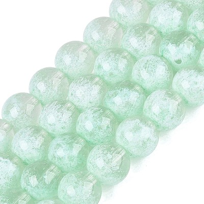 Transparent Half Spray Painted Glass Beads Strands LS-GLAA-Q110-02A-02-1