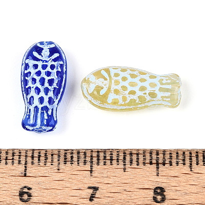 Painted Glass Beads GLAA-T025-40M-1