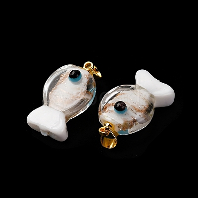 Handmade Lampwork Pendants LAMP-A007-01G-04-03-1