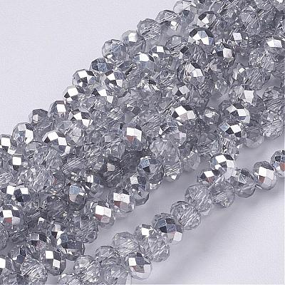 Electroplate Glass Bead Strands GR4MMY-07S-1