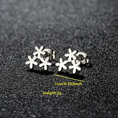 201 Stainless Steel Stud Earrings FS-WGB18B1-22-1