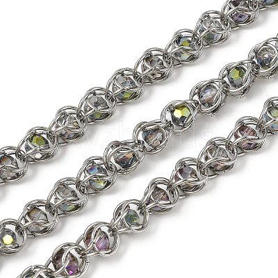 304 Stainless Steel Glass Link Chains CHS-L029-10P-03-1