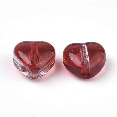 Transparent Spray Painted Glass Beads X-GLAA-N035-02-E01-1