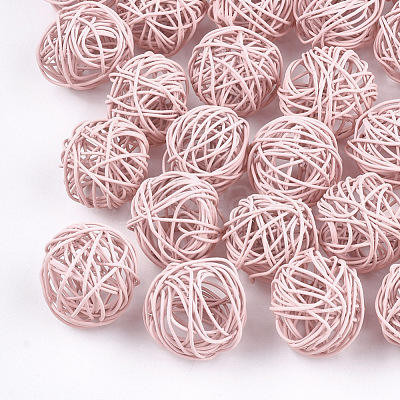 Spray Painted Eco-Friendly Iron Wire Beads IFIN-T009-10G-1