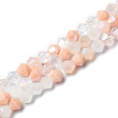 Electroplate Glass Beads Strands EGLA-D018-02A-1