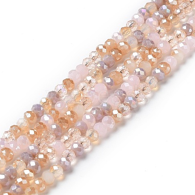 Glass Beads Strands EGLA-A034-M4mm-08-1