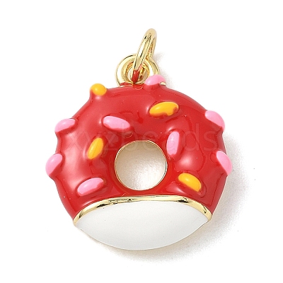 Brass Enamel Pendants KK-B155-12G-03-1