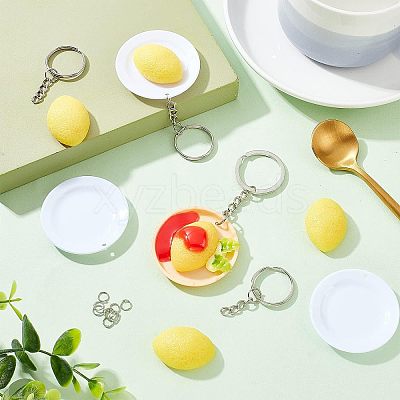 DIY Imitation Omurice Keychain Making Kits DIY-OC0009-36-1