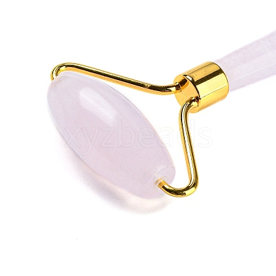 Cherry Quartz Glass Brass Face Massager MRMJ-G008-02G-1