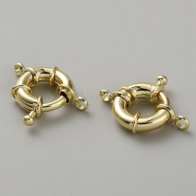 Brass Spring Ring Clasps KK-WH20010-003C-G-1