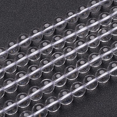 Natural Grade AB Quartz Crystal Beads Strands X-GSR8mmAB039-1