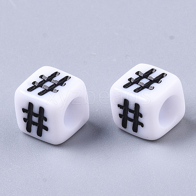 Opaque Acrylic European Beads SACR-S298B-A-1